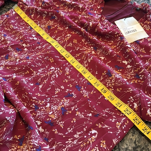 Elegant polyester Floral Long Sleeve floor length maxi Dress NWT XL - Picture 14 of 16